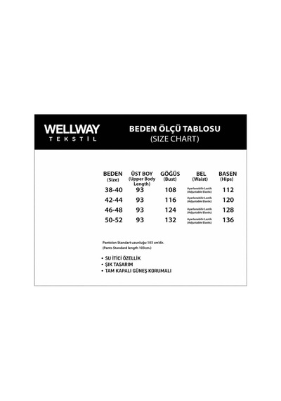 Msn Wellway Beli Bağcıklı Fermuarlı Dijital Baskı Tesettür Mayo Mayo - Bone Hediye -pembe Mavi