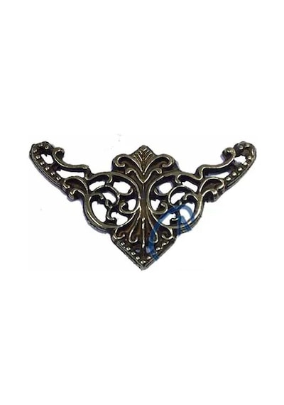 Cntma Dekoratif Köşe Süsü, Köşelik - Küçük, 19x34mm, Antik, 100 Adet Diğer