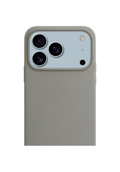 Apple Uyumlu iPhone 17 Pro Max Soft Touch Lansman Silikon Kılıf Gri