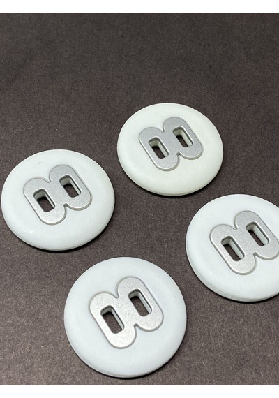 İtalyan Kaban Mont Düğmesi / 4 Lü Set / Kırık Beyaz