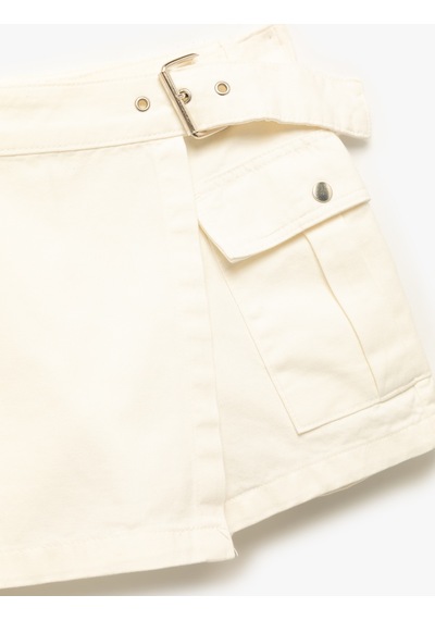 Koton Mini Skort Beyaz 5sal40019mw Beyaz
