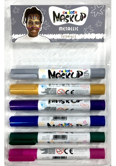Carioca 6 Gr. 6 Renk  Metalik Yüz Boyası 43155