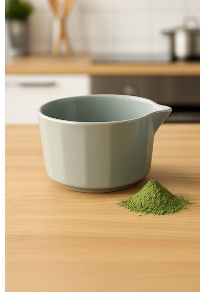 Seramik Matcha Çayı Köpürtme Kasesi Chawan Mt245 Yeşil