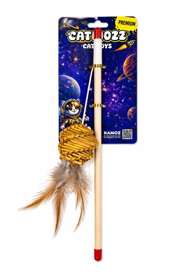 Catmozz Premium Doğal Hasır Örgü Toplu Olta 40 Cm