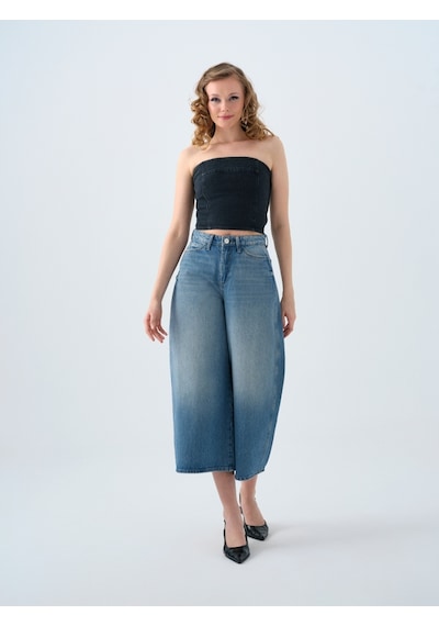 Slim Fit Kadın Büstiyer Denim
