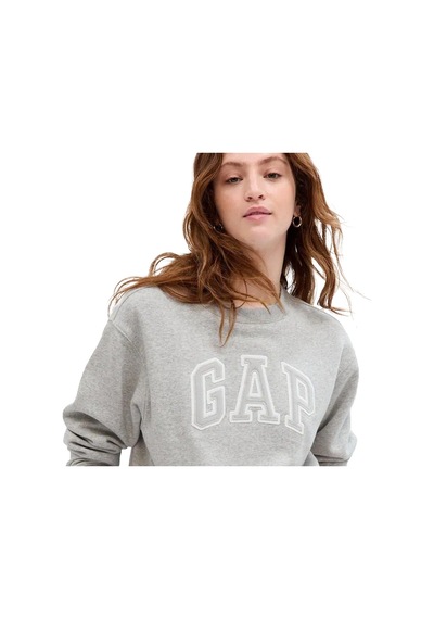 Gap V-gap Herıtage Crew Kadın Sweatshırt Gri