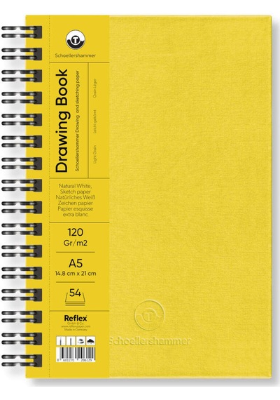 Schoellershammer Drawing Pad Sarı Sert Kapak Çizim Defteri 120 Gr A5 54 Yaprak
