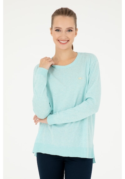 U.S. Polo Assn. Kadın Su Yeşil Bisiklet Yaka Basic Kazak 50293510-VR253