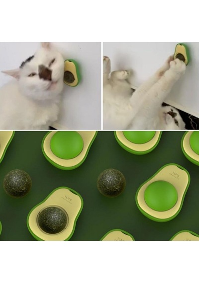 Avokado Model Yapışkanlı Kedi Oyuncağı Yenilebilir Kedi Nanesi Otu Çok Renkli