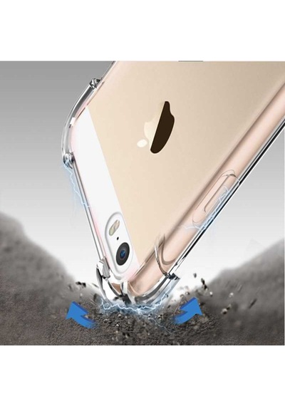Apple Uyumlu iPhone 5 5S Kilif Köse Korumali Seffaf Silikon Kapak 392957597