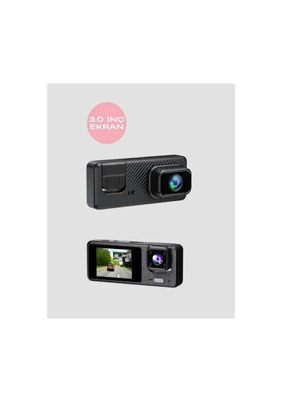 1080p 3 Kameralı Araç Dvr -q301 Siyah