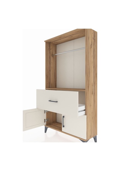 Arges Dolap Tek Raflı Tek Çekmeceli Tek Askılı 88x30x163 Çam-... Çam Arges Dolap Tek Raflı Tek Çekmeceli Tek Askılı 88x30x163 Çam-... Çam