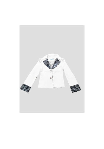 Riccotarz Kız Çocuk Yakası Ve Bilekleri Pulpayet İşlemeli Çift Düğmeli Beyaz Blazer Ceket Beyaz Riccotarz Kız Çocuk Yakası Ve Bilekleri Pulpayet İşlemeli Çift Düğmeli Beyaz Blazer Ceket Beyaz