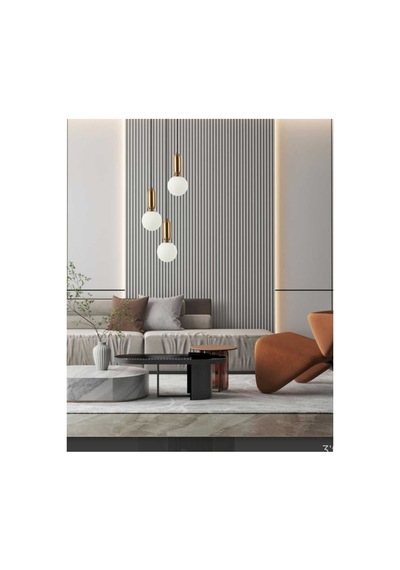 Modern Spor Avize Opal Camlı E27 Duylu Salon Avize Siyah