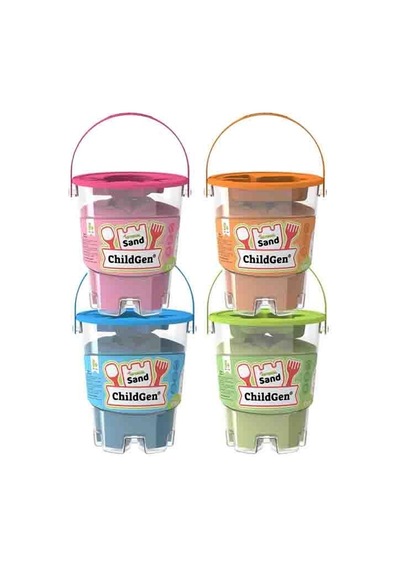 Childgen Doğal Kinetik Kum 500 Gr Pembe-turuncu-mavi-yeşil