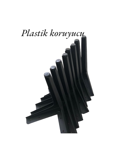 Yaren Home Dizayn Metal Koltuk, Kanepe, Dolap, Berjer, Tv Ünitesi Ayağı 18 Cm 8li Paket Siyah