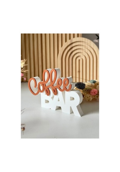 Caffe Bar Yazılı Kahve Dekoru