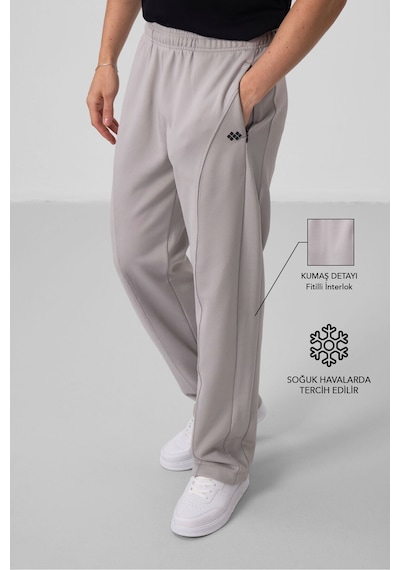 Tommylife Taş Yüzeyi Dokulu Standart Fit Palazzo Erkek Pantolon - 82171 Taş