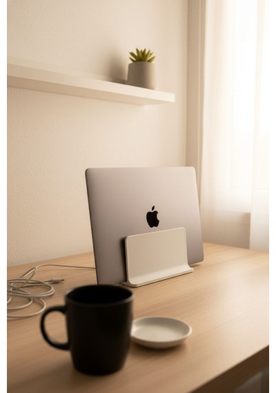 Macbook Uyumlu Pro 14 İnce Laptop Standı Beyaz