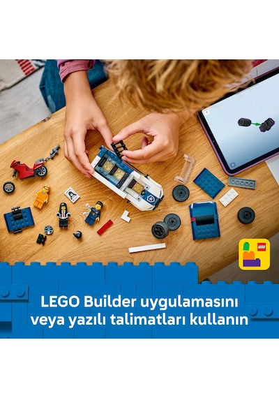 LEGO® City Polis Mahkum Nakliye Aracı 60479 - 6 Yaş ve Üzeri Çocuklar için Yaratıcı Oyuncak Yapım Seti (198 Parça)