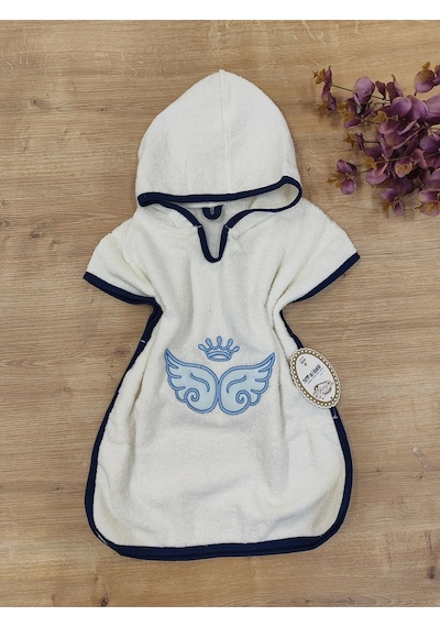 Bebek Banyo Havlusu %100 Pamuklu Başlıklı Bebek Bornoz Pareo Yenidoğan Hediyelik Yumuşacık Nakışlı 12 - 36 Ay