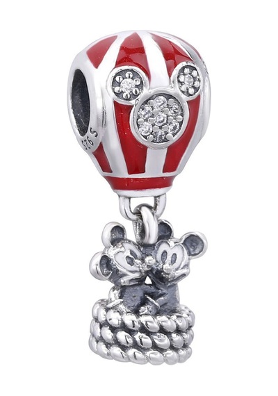 Nur Silver Micky Mouse Balon Gümüş Charm Nur-bl12453