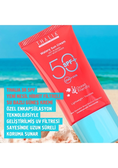 Thalia Yeni Nesil Hibrit Filtreli Su Bazlı Güneş Kremi SPF50+ 50 ML