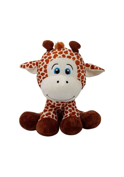 Oturan Zürafa Peluş 35 Cm. Kahverengi