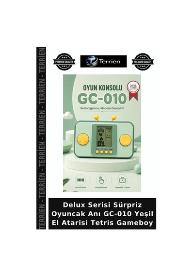 Delux Serisi Sürpriz Oyuncak Anı Gc-010 Yeşil El Atarisi Tetris Gameboy