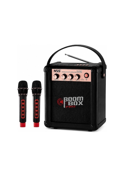 Nss Ns-992mıc Boombox Pro Kablosuz Karaoke Hoparlör Fm Radyo 2 Adet Mikrofon