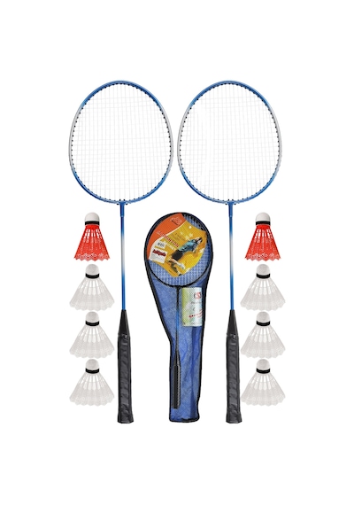 11 Parça Çantalı Set Badminton Raketi Seti 2 Raket + 8 Top + Çanta Amatör Çocuk-genç Raket Top Seti