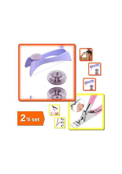Yüz Tüy Alma Ve Tırnak Kesme Seti + 6 Yedek İp - Profesyonel Kullanım - St9101 Belirtilmemiş