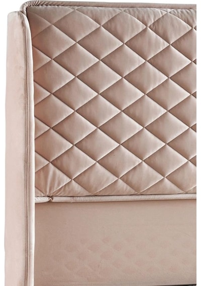 Baklava Lüks Baza Ve Başlık Seti 100x200 Cm Tek Kişilik Metal Baza Ve Başlık Takımı Krem Kumaş