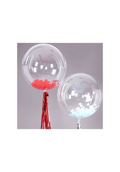 Baloncu Abla 24 İnç Şeffaf Bobo Balon Pvc Balon Şeffaf Beyaz