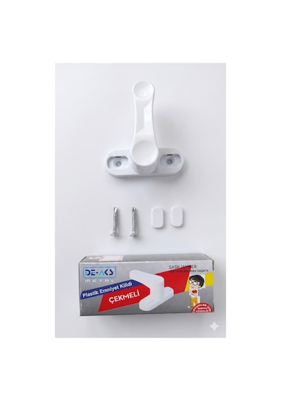 Doğalpen Pvc Pimapen Kapı Pencere Çocuk Emniyet Kilidi Güvenlik Mandalı Plastik 1 Adet Beyaz