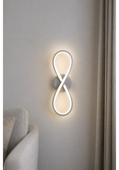 Setra Modern Led Duvar Apliği Günışığı Gri