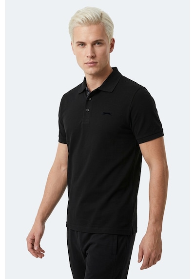 Slazenger Zodıacs Erkek Polo Yaka Siyah Tişört