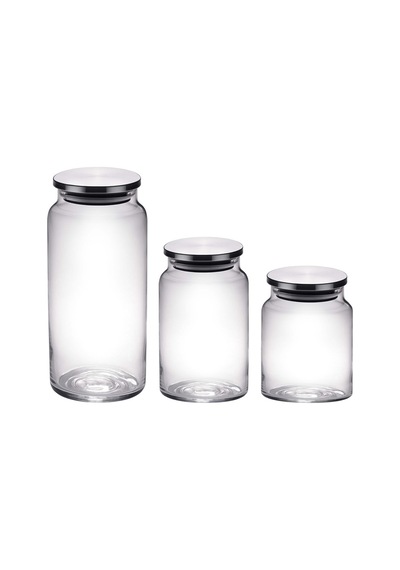 Korkmaz A5625-6 Stora Pure Cam 3 Lu Saklama Seti Inox