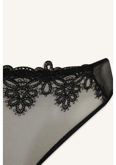 Defacto Dantel Detaylı Tül Brief Külot-fall İn Love F7961ax25wnbk81 Siyah