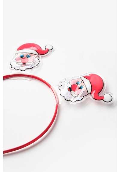 Kırmızı İkili Noel Baba Kız Çocuk Taç Kırmızı