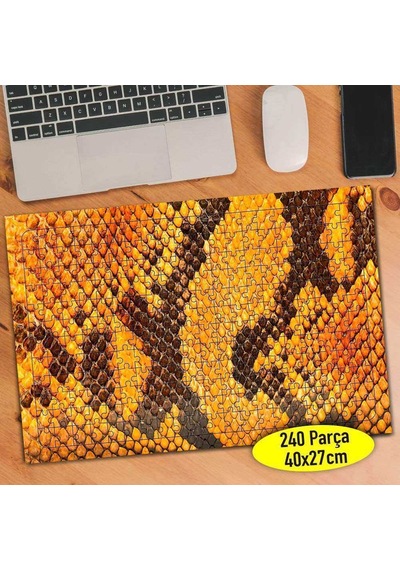 Sarı Piton Deri Deseni 240 Parça Puzzle Yapboz-86327869