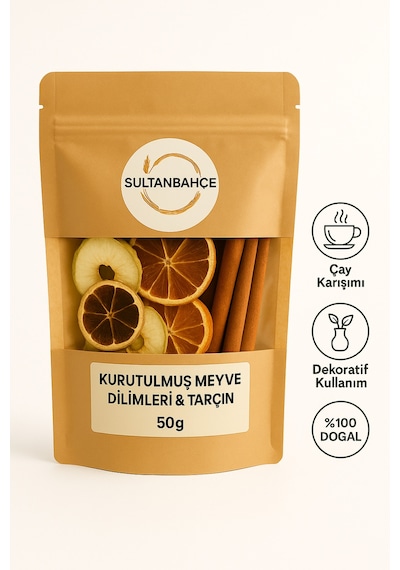 Meyve Kurusu -  Çayı Limon - Portakal - Tarçın - Elma Kurusu Aromatik 50 Gr. Diğer