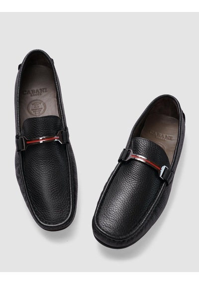 Cabani Cuneo Hakiki Deri Siyah Tokalı Erkek Loafer