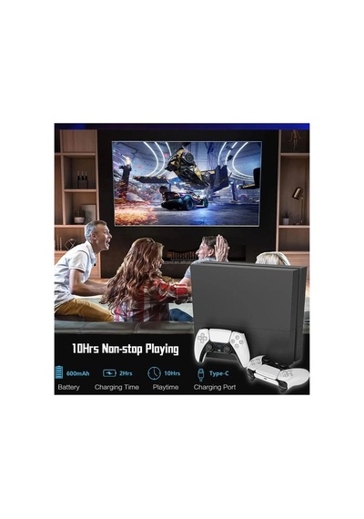 P4 Plus Bluetooth Titreşimli Ps4/ps5 Uyumlu Pc Telefon Joystick Kablosuz Oyun Kolu Siyah Çok Renkli