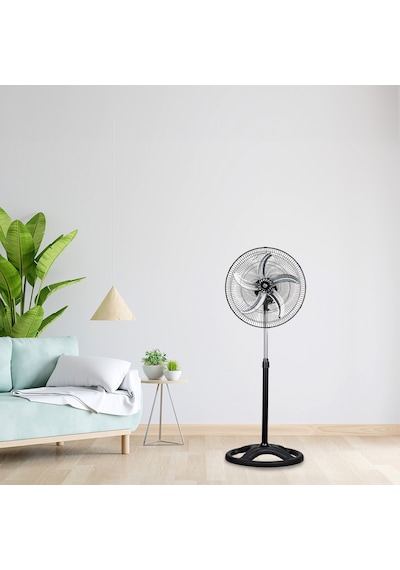 Kumtel KTF-340 Siyah 18 İnç Sanayi Tipi Vantilatör 3in1 60 W,5 Kanatlı, 3 Kademeli, 132 cm Ayarlanabilir Yükseklik
