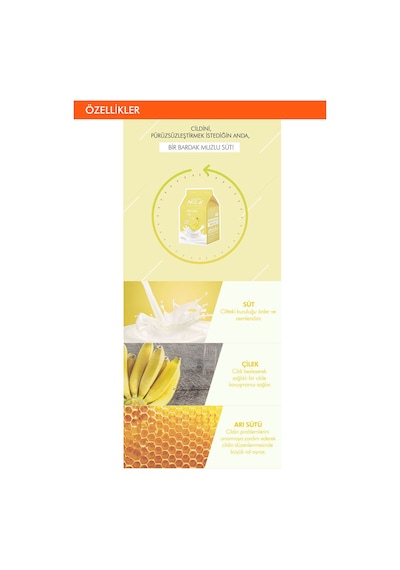 Missha Besleyici Bakım Sağlayan Yaprak Maske(Muz-Süt) APIEU Banana Milk One-Pack