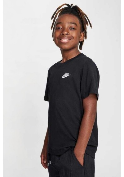 Nike Nsw Tee Futura Lbr Çocuk Spor Tişört Rahat Kesim Fz5177 Siyah-beyaz