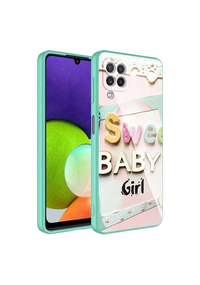 Galaxy Uyumlu M32 Kılıf Kamera Korumalı Desenli Sert Silikon Tchs Epoksi Kapak - No5 NO5