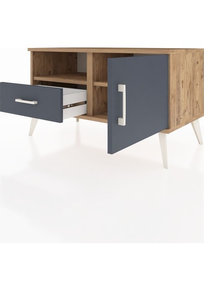Hyperion Şifonyer 2 Raflı Tek Çekmeceli Tek Kapaklı 88x44x48 Çam-antrasit Antrasit Hyperion Şifonyer 2 Raflı Tek Çekmeceli Tek Kapaklı 88x44x48 Çam-antrasit Antrasit