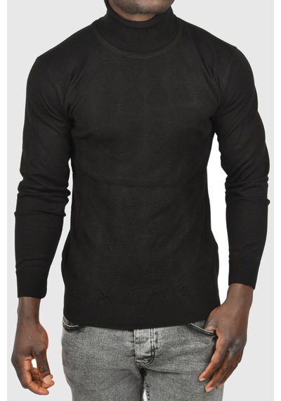 Deepsea Erkek Siyah Slim Fit Baklava Desenli Tam Balıkçı Yaka Boğazlı Triko Balıkçı Yaka Kazak 2505507 Siyah Deepsea Erkek Siyah Slim Fit Baklava Desenli Tam Balıkçı Yaka Boğazlı Triko Balıkçı Yaka Kazak 2505507 Siyah